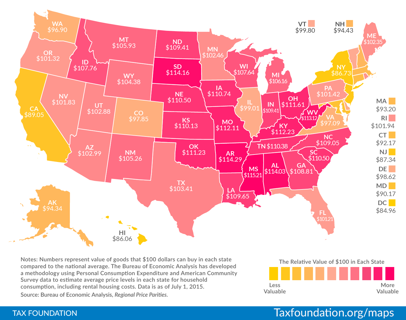 Value of 100 Map